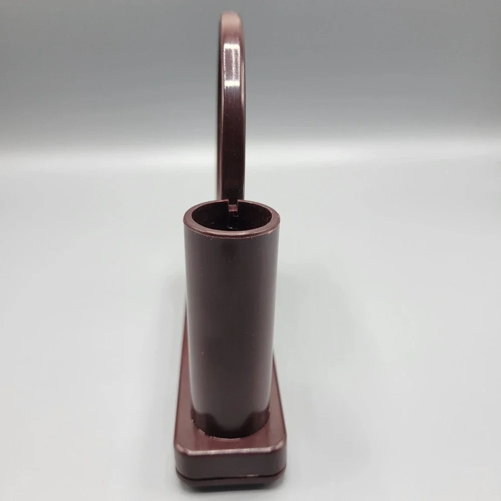 Vintage Unique Brown Desktop Pen Holder Embroidered Cat & Ant Design Plastic